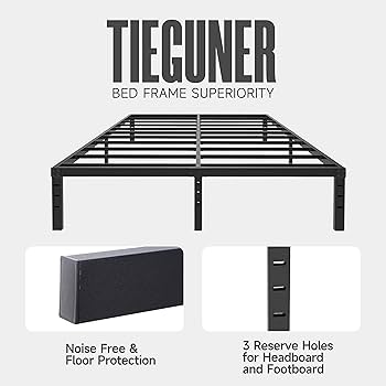 Amazon.com: TIEGUNER 14 Inch Full Bed Frame, Heavy Duty